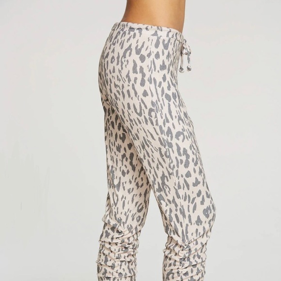 Chaser RPET LOVE RIB SHIRRED JOGGER Animal Print Medium - Picture 6 of 8